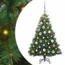 vidaXL Mű karácsonyfa 150 LED-del állvánnyal Zöld 120 cm PE és PVC