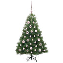 vidaXL Mű karácsonyfa 150 LED-del állvánnyal Zöld 120 cm PE és PVC