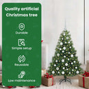 vidaXL Mű karácsonyfa 150 LED-del állvánnyal Zöld 120 cm PE és PVC