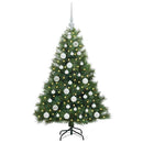 vidaXL Mű karácsonyfa 150 LED-del állvánnyal Zöld 120 cm PE és PVC