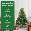 vidaXL Mű karácsonyfa 150 LED-del állvánnyal Zöld 120 cm PE és PVC