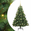vidaXL Mű karácsonyfa 150 LED-del állvánnyal Zöld 120 cm PE és PVC