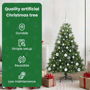 vidaXL Mű karácsonyfa 150 LED-del állvánnyal Zöld 120 cm PE és PVC