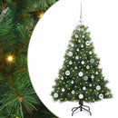 vidaXL Mű karácsonyfa 150 LED-del állvánnyal Zöld 120 cm PE és PVC