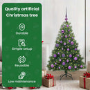 vidaXL Mű karácsonyfa 150 LED-del állvánnyal Zöld 120 cm PE és PVC