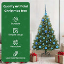 vidaXL Mű karácsonyfa 150 LED-del állvánnyal Zöld 120 cm PE és PVC