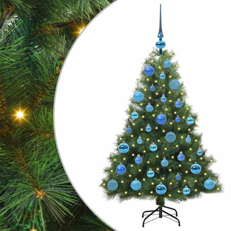 vidaXL Mű karácsonyfa 150 LED-del állvánnyal Zöld 120 cm PE és PVC