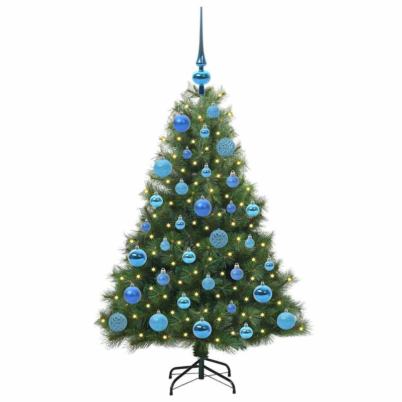 vidaXL Mű karácsonyfa 150 LED-del állvánnyal Zöld 120 cm PE és PVC