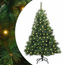 vidaXL Mű karácsonyfa 150 LED-del állvánnyal Zöld 150 cm PE és PVC