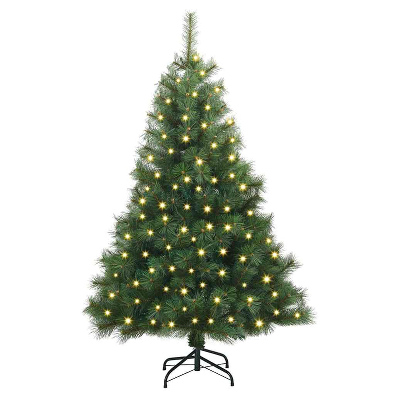 vidaXL Mű karácsonyfa 150 LED-del állvánnyal Zöld 150 cm PE és PVC