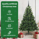 vidaXL Mű karácsonyfa 150 LED-del állvánnyal Zöld 150 cm PE és PVC
