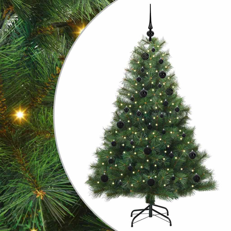 vidaXL Mű karácsonyfa 150 LED-del állvánnyal Zöld 150 cm PE és PVC