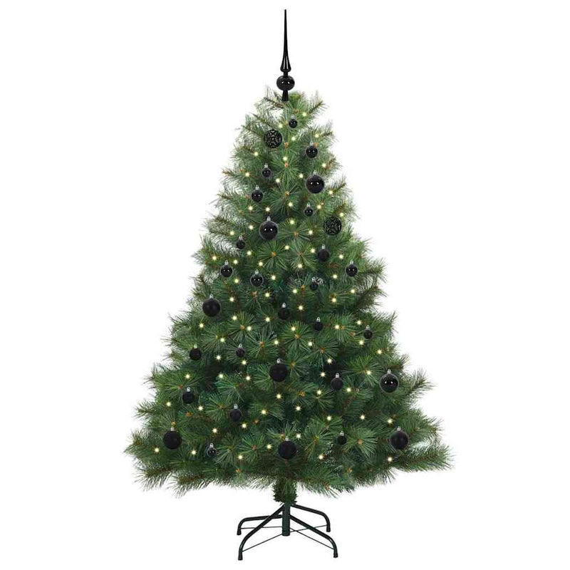 vidaXL Mű karácsonyfa 150 LED-del állvánnyal Zöld 150 cm PE és PVC