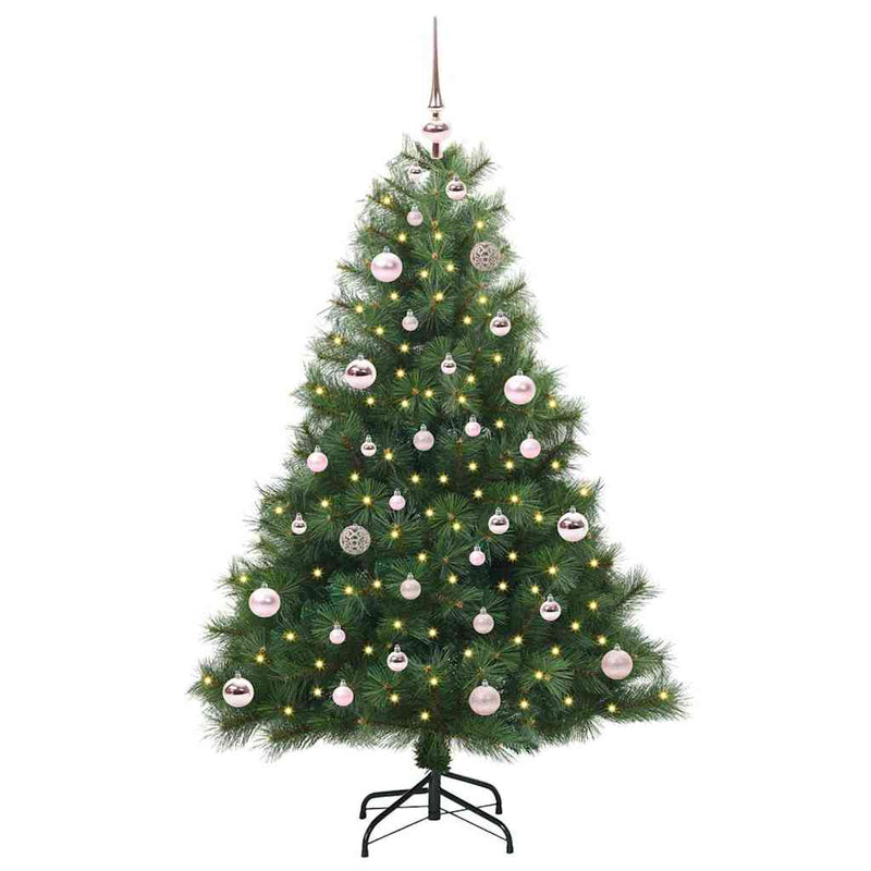vidaXL Mű karácsonyfa 150 LED-del állvánnyal Zöld 150 cm PE és PVC