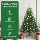 vidaXL Mű karácsonyfa 150 LED-del állvánnyal Zöld 150 cm PE és PVC