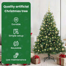 vidaXL Mű karácsonyfa 150 LED-del állvánnyal Zöld 150 cm PE és PVC