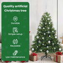 vidaXL Mű karácsonyfa 150 LED-del állvánnyal Zöld 150 cm PE és PVC