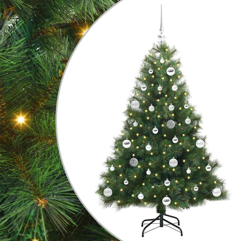 vidaXL Mű karácsonyfa 150 LED-del állvánnyal Zöld 150 cm PE és PVC