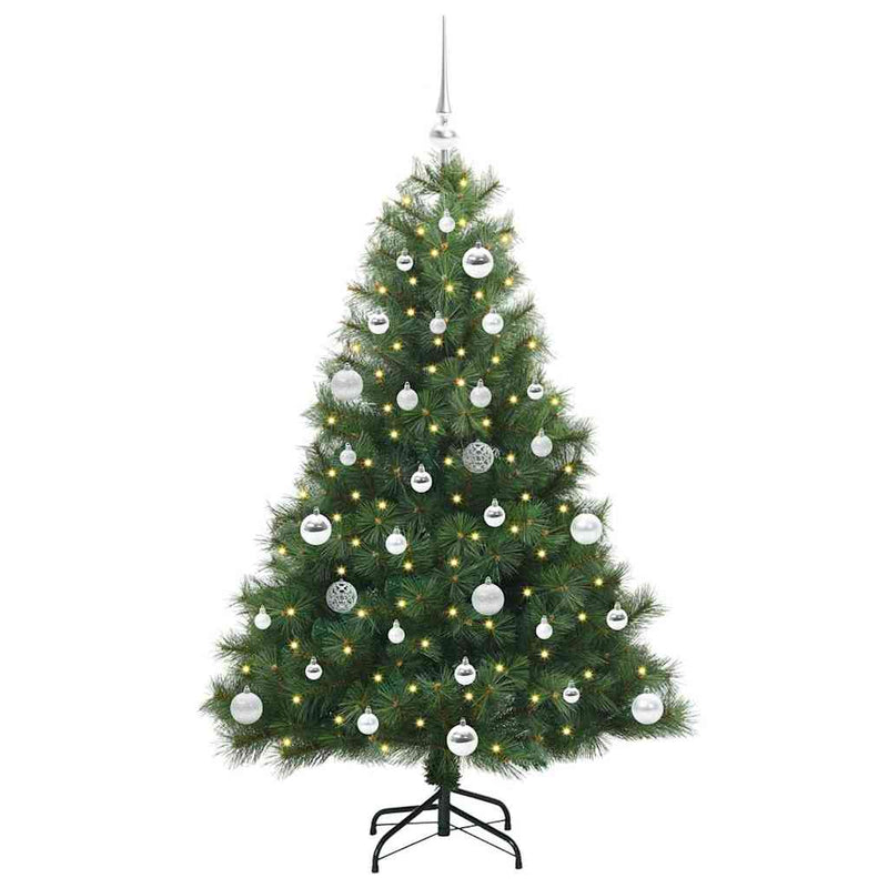 vidaXL Mű karácsonyfa 150 LED-del állvánnyal Zöld 150 cm PE és PVC