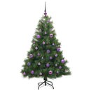 vidaXL Mű karácsonyfa 150 LED-del állvánnyal Zöld 150 cm PE és PVC