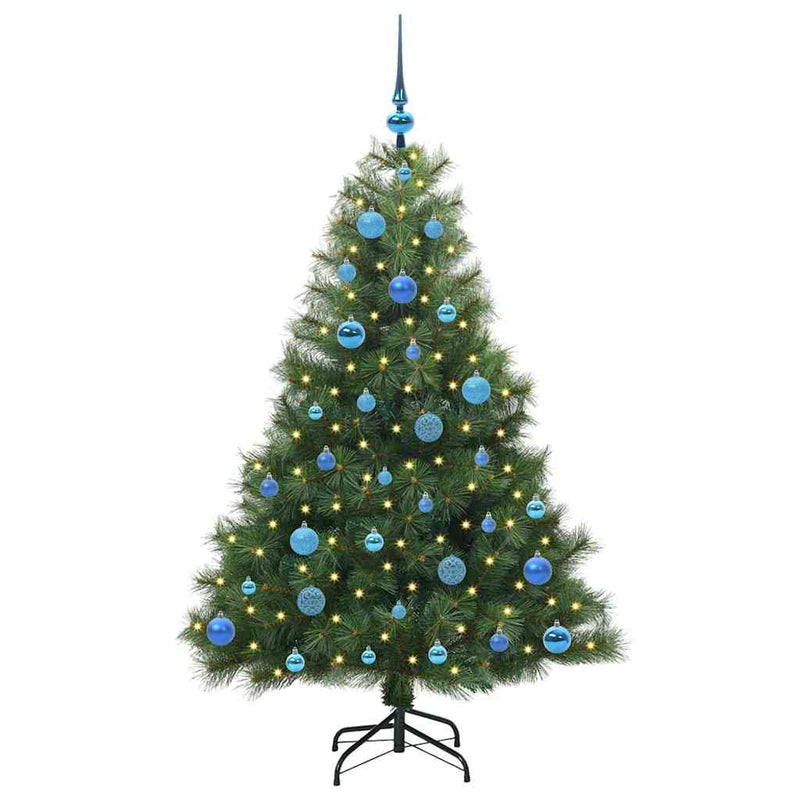 vidaXL Mű karácsonyfa 150 LED-del állvánnyal Zöld 150 cm PE és PVC