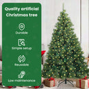 vidaXL Mű karácsonyfa 300 LED-del állvánnyal Zöld 180 cm PE és PVC