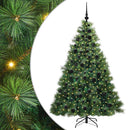 vidaXL Mű karácsonyfa 300 LED-del állvánnyal Zöld 180 cm PE és PVC