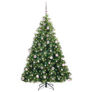 vidaXL Mű karácsonyfa 300 LED-del állvánnyal Zöld 180 cm PE és PVC