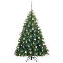 vidaXL Mű karácsonyfa 300 LED-del állvánnyal Zöld 180 cm PE és PVC