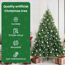 vidaXL Mű karácsonyfa 300 LED-del állvánnyal Zöld 180 cm PE és PVC