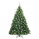 vidaXL Mű karácsonyfa 300 LED-del állvánnyal Zöld 180 cm PE és PVC