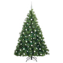 vidaXL Mű karácsonyfa 300 LED-del állvánnyal Zöld 180 cm PE és PVC