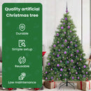 vidaXL Mű karácsonyfa 300 LED-del állvánnyal Zöld 180 cm PE és PVC