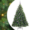vidaXL Mű karácsonyfa 300 LED-del állvánnyal Zöld 180 cm PE és PVC