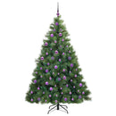 vidaXL Mű karácsonyfa 300 LED-del állvánnyal Zöld 180 cm PE és PVC