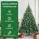 vidaXL Mű karácsonyfa 300 LED-del állvánnyal Zöld 180 cm PE és PVC