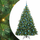 vidaXL Mű karácsonyfa 300 LED-del állvánnyal Zöld 180 cm PE és PVC