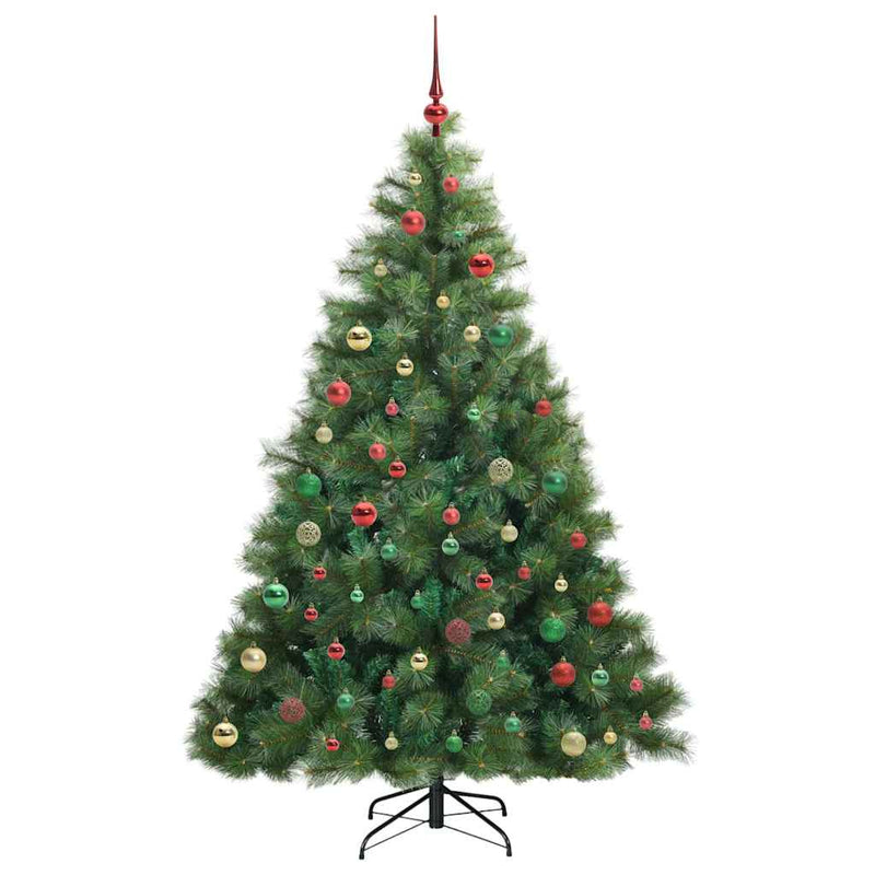 vidaXL Mű karácsonyfa 300 LED-del állvánnyal Zöld 180 cm PE és PVC