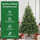 vidaXL Mű karácsonyfa 300 LED-del állvánnyal Zöld 210 cm PE és PVC