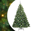 vidaXL Mű karácsonyfa 300 LED-del állvánnyal Zöld 210 cm PE és PVC
