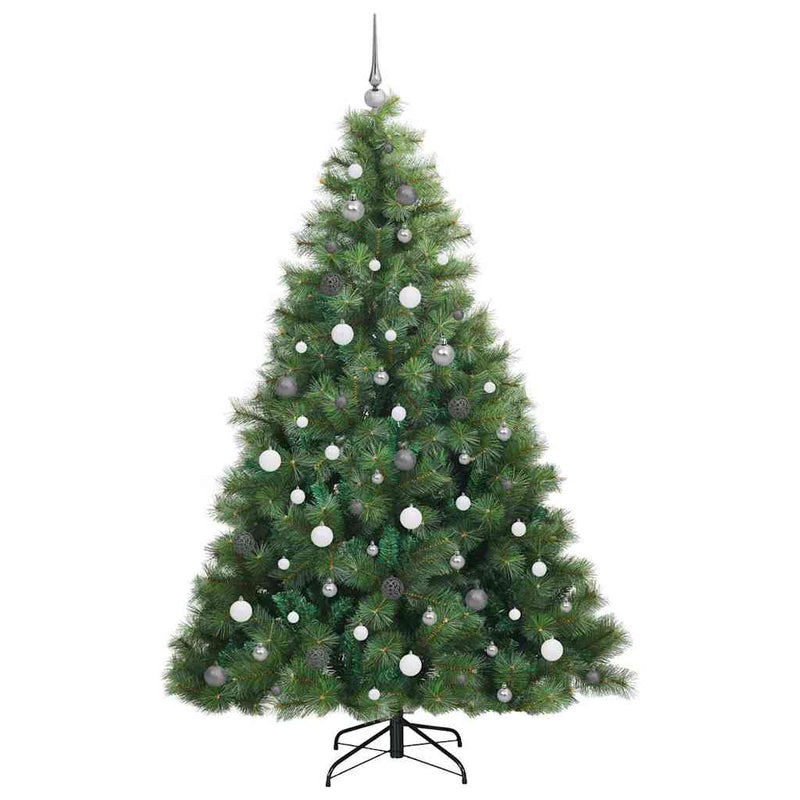 vidaXL Mű karácsonyfa 300 LED-del állvánnyal Zöld 210 cm PE és PVC