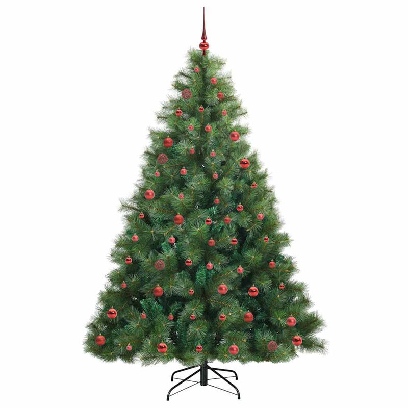 vidaXL Mű karácsonyfa 300 LED-del állvánnyal Zöld 210 cm PE és PVC