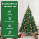 vidaXL Mű karácsonyfa 300 LED-del állvánnyal Zöld 210 cm PE és PVC