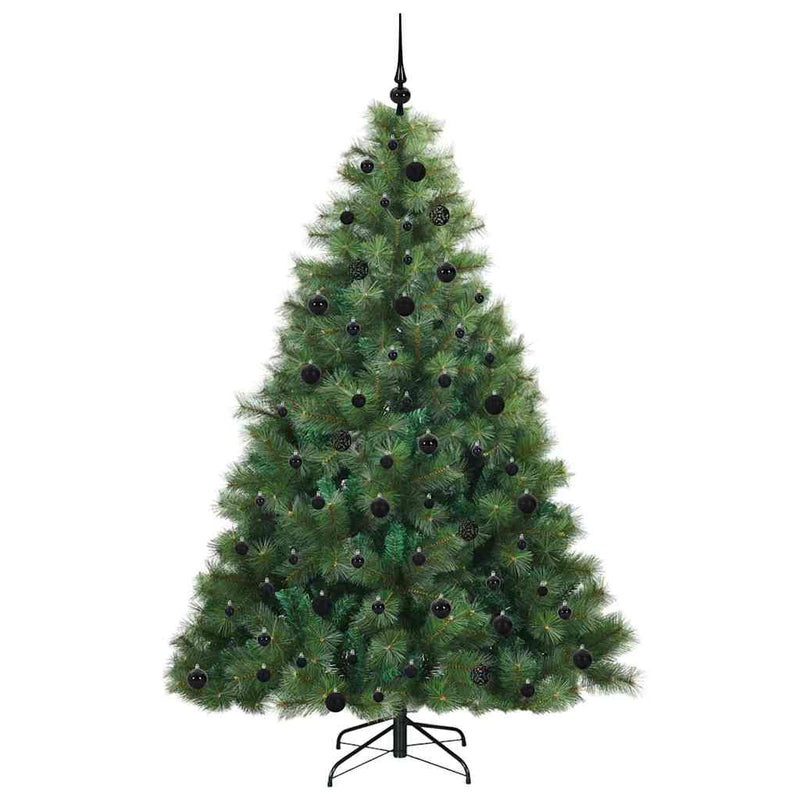 vidaXL Mű karácsonyfa 300 LED-del állvánnyal Zöld 210 cm PE és PVC