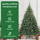 vidaXL Mű karácsonyfa 300 LED-del állvánnyal Zöld 210 cm PE és PVC