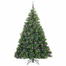 vidaXL Mű karácsonyfa 300 LED-del állvánnyal Zöld 210 cm PE és PVC