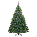 vidaXL Mű karácsonyfa 300 LED-del állvánnyal Zöld 210 cm PE és PVC