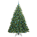 vidaXL Mű karácsonyfa 300 LED-del állvánnyal Zöld 210 cm PE és PVC