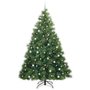 vidaXL Mű karácsonyfa 300 LED-del állvánnyal Zöld 240 cm PE és PVC