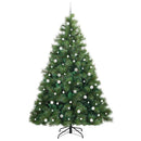 vidaXL Mű karácsonyfa 300 LED-del állvánnyal Zöld 240 cm PE és PVC